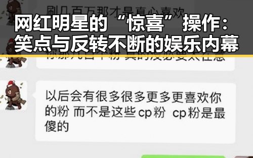 网红明星的“惊喜”操作：笑点与反转不断的娱乐内幕